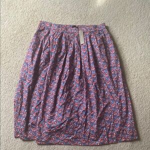 Floral Blue and Red Women's Skirt